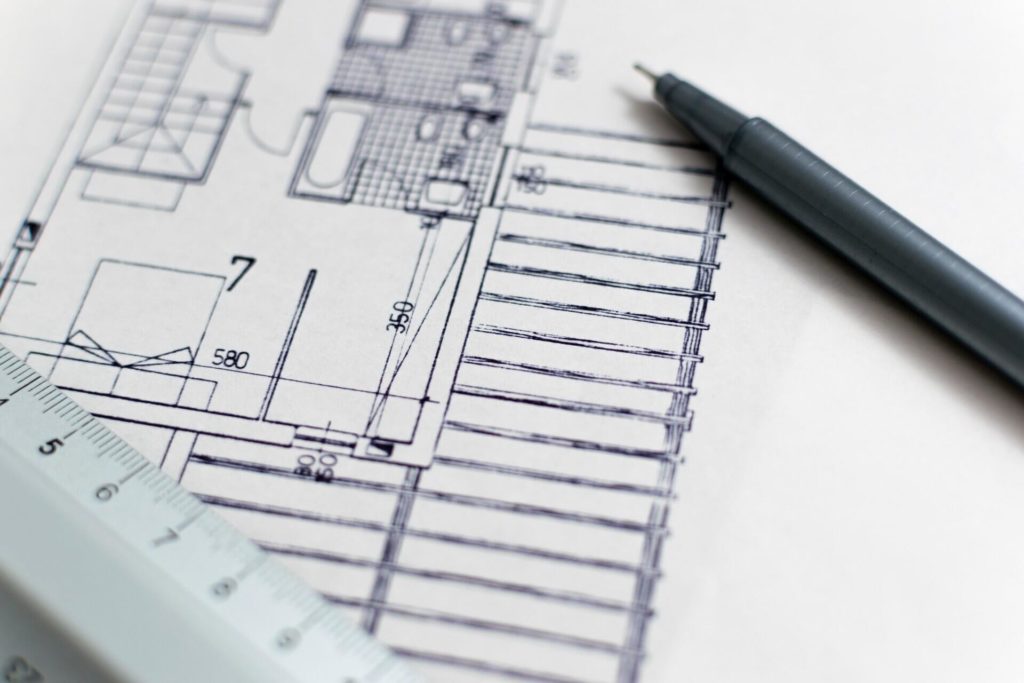 hire interior designer blueprints